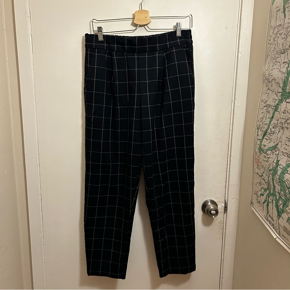 Women's GAP Navy Checkered Pants